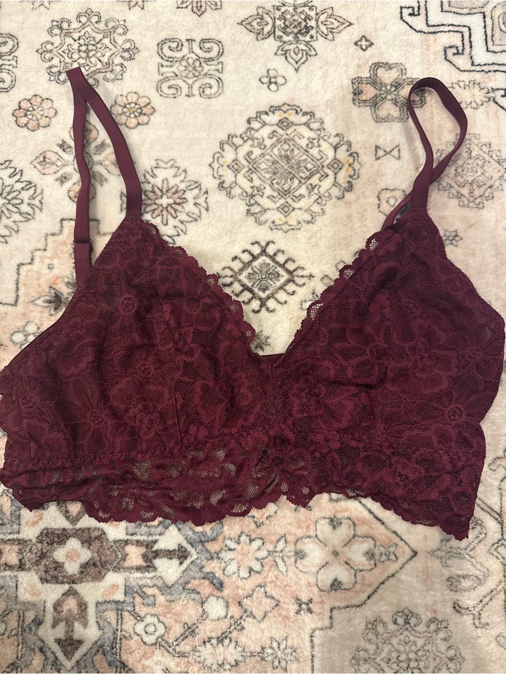 Victoria's Secret Lace Bralette in Deep Burgundy